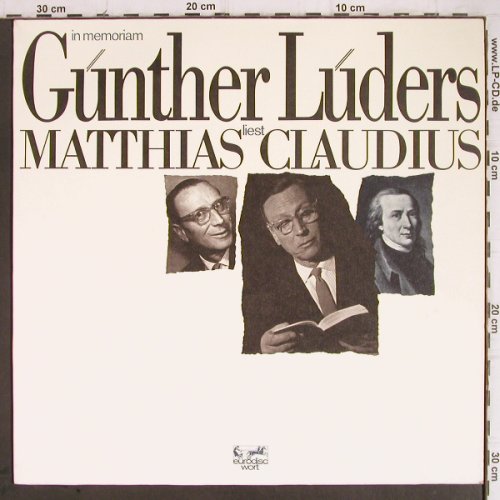 Lüders,Günther: liest Matthias Claudius, Eurodisc (88 902 XAW), D Typ: LP Best.-Nr.: Y9264 Preis: 7,50 Euro