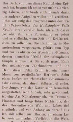 Mann,Thomas: Bekenntnisse d. Hochst..Felix Krull, D.Gr. (43 004), D Typ: LP Best.-Nr.: Y9281 Preis: 5,00 Euro