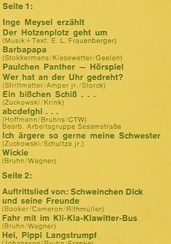 Meysel,Inge  präsentiert: Unsere Fernseh Lieblinge,Folge 3, Für Dich (121 270), D, 1976 Typ: LP Best.-Nr.: Y9336 Preis: 4,00 Euro
