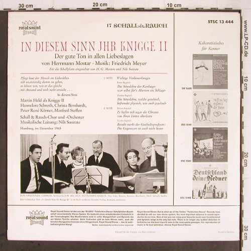 Mostar,Hermann: In diesem Sinne - Knigge 2, Telefunken (STSC 13 444), D, 1965 Typ: LP Best.-Nr.: Y9354 Preis: 7,50 Euro