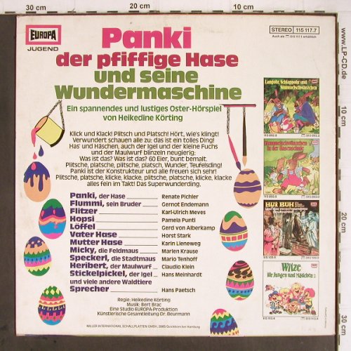 Panki der pfiffige Hase: Oster-Hörspiel, Europa(115 117.7), D, 1978 - LP - Y9388 - 3,00 Euro