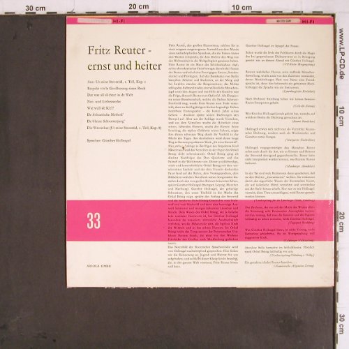 Reuter,Fritz: Ernst und Heiter, Günther Hollnagel, Ariola Athena(60 272 GW), D,  - 10inch - Y9409 - 5,00 Euro