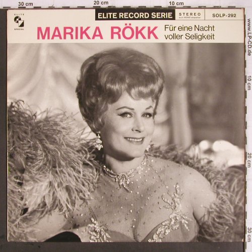 Rökk,Marika: Für eine Nacht voller Seligkeit, Elite (s/w Cover)(SOLP-292), CH, m-/vg+,  - LP - Y9413 - 5,00 Euro