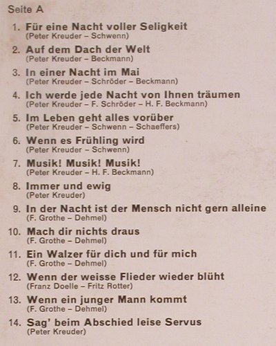 Rökk,Marika: Für eine Nacht voller Seligkeit, Elite (s/w Cover)(SOLP-292), CH, m-/vg+,  - LP - Y9413 - 5,00 Euro