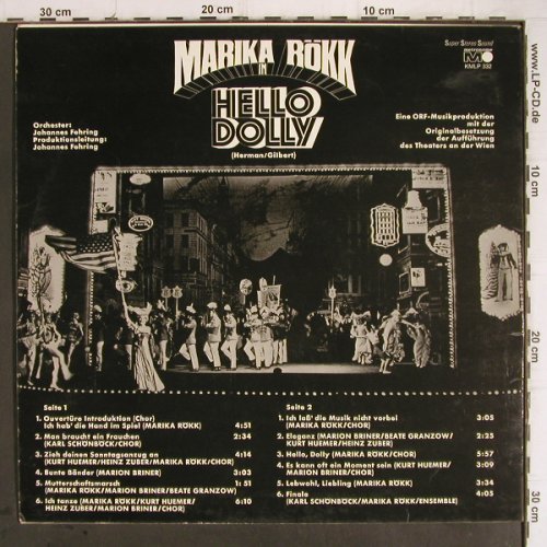 Rökk,Marika: Hello Dolly,MusicalQuers.,J.Fehring, Metronome(KMLP332), D, 1970 - LP - Y9414 - 7,50 Euro