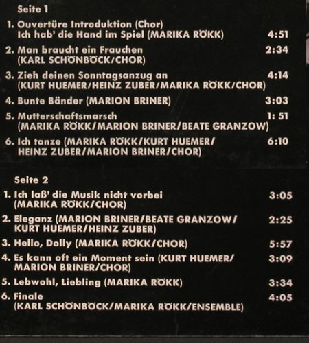 Rökk,Marika: Hello Dolly,MusicalQuers.,J.Fehring, Metronome(KMLP332), D, 1970 - LP - Y9414 - 7,50 Euro
