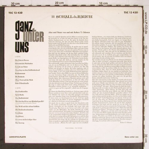 Odeman,Robert T.: Ganz unter uns, Altes und Neues, Telefunken (TSC 13 430), D, m-/vg+ Typ: LP Best.-Nr.: Y9428 Preis: 7,50 Euro