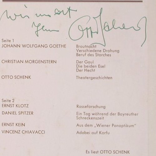 Schenk,Otto: Sachen zum Lachen,  sign., WM Produktion(120 025), A,  - LP - Y9430 - 7,50 Euro