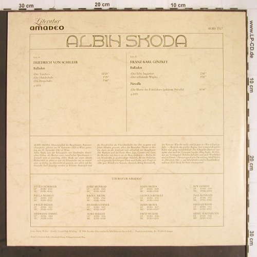Skoda,Albin - Balladen: Friedrich v.Schiller/F.Karl Ginzkey, Amadeo(AVRS 1517), A, 1984 - LP - Y9451 - 6,00 Euro