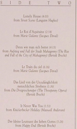Stratas,Teresa: sings Weill, Nonesuch(979 131-1), D, 1986 - LP - Y9480 - 6,00 Euro