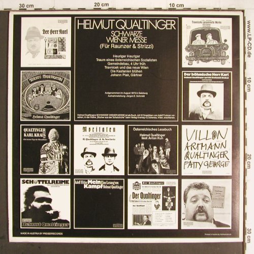 Qualtinger,Helmut: Schwarze Wiener Messe, vg-/m-, Preiser Records(SPR 3237), A, 1973 - LP - Y9604 - 5,00 Euro