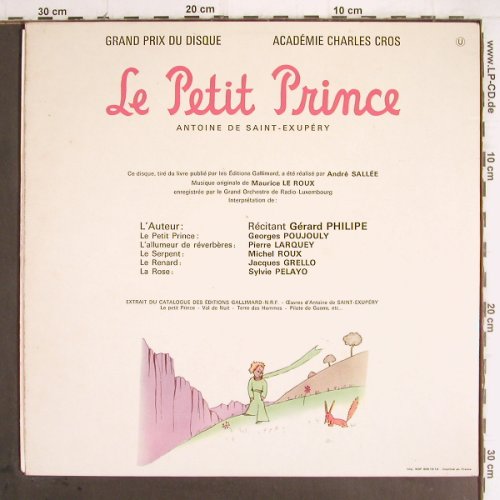 Le Petit Prince: Interpr.:Gerard Philipe,Foc, french, Festival (FLD 22 S), F Typ: LP Best.-Nr.: Y9610 Preis: 6,00 Euro
