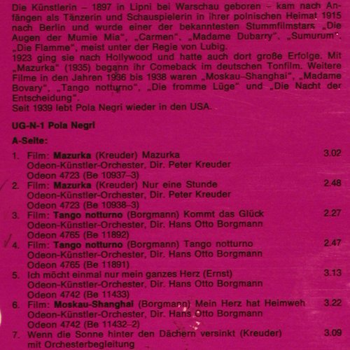 Negri,Pola: Serie für Liebhaber und Sammler, Discophili (DIS 13/UG-N-1), D, 1975 Typ: LP Best.-Nr.: Y9641 Preis: 7,50 Euro