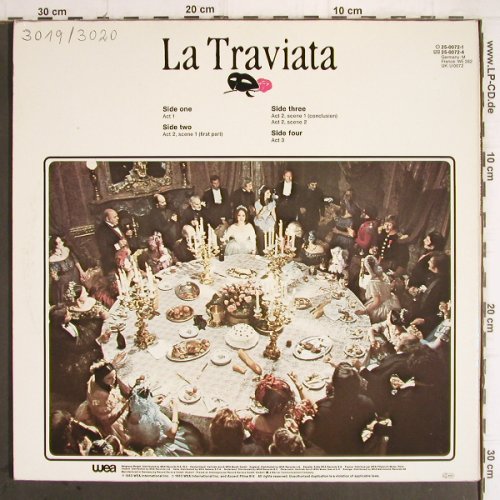 La Traviata: A Film by Fr.Zeffirelli, Foc, WEA (25-0072-1), D, woc, 1983 Typ: 2LP Best.-Nr.: Y9680 Preis: 7,50 Euro