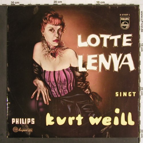 Lenya,Lotte: singt Kurt Weill, Philips Minigroove (B 07089 L), D, Mono, 1955 Typ: LP Best.-Nr.: Y9690 Preis: 9,00 Euro