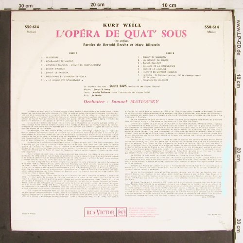 Weill,Kurt: L'Opra de Quat Sous, RCA Victor(530.614), F, 1964 - LP - Y9697 - 9,00 Euro