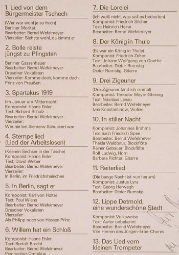 Oelschlegel,Vera: Liedertheater, sign., Eterna (8 15 116), DDR, 1979 Typ: LP Best.-Nr.: Y9805 Preis: 7,50 Euro