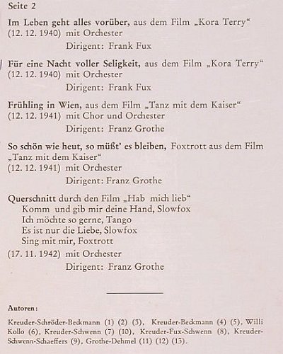 Rökk,Marika: Das schnste von damals,1938-1942, Telefunken(HT-P 506), D, vg+/vg+,  - LP - Y9845 - 6,00 Euro
