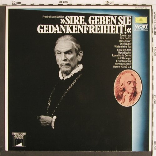 Sire, Geben Sie Gedankenfreiheit: Friedrich von Schiller, D.Gr. Resonance(2571 107), D, Ri, 1969 - LP - Y9863 - 6,00 Euro