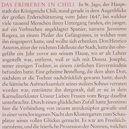 von Kleist,Heinrich: Zwei Erzählungen, Telefunken Wort u.Stimme (TSC 13 438), D Typ: LP Best.-Nr.: Y9950 Preis: 12,50 Euro