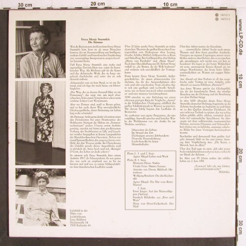 Sturmfels,Freya Monje: Die Stimme, Foc, F.M.Sturmfels(14032/1), D,  - 2LP - Y9982 - 20,00 Euro
