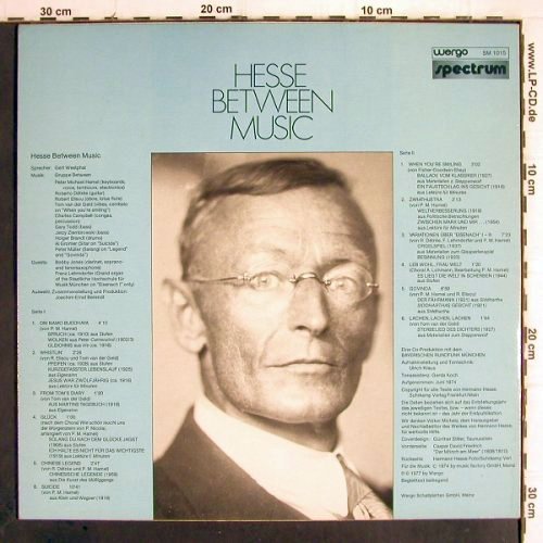 Hesse,Herman: Hesse Between Music, Gerd Westphal, Wergo/Spectrum (SM 1015), D, 1977 Typ: LP Best.-Nr.: Y9984 Preis: 17,50 Euro