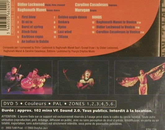 Lockwood,Didier & Raghunath Manet: Omkara, FS-New, Dreyfus (FDM36624-9), , 2003 Typ: DVD-V Best.-Nr.: 20048 Preis: 10,00 Euro