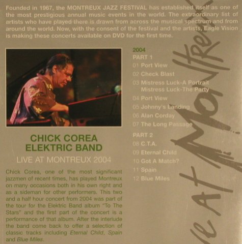 Corea,Chick  Electric Band: Live at Montreux, FS-New, Eagle(EREDV510), , 2005 - DVD - 20146 - 10,00 Euro