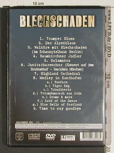 Blechschaden: Live on Tour, by Bob Ross, Koch, EU, 2004 Typ: DVD-V Best.-Nr.: 20164 Preis: 7,50 Euro
