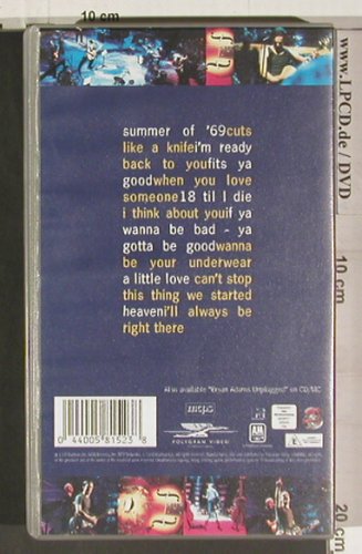 Adams,Bryan: Unplugged, PolyGram (058 152-3), , 1998 Typ: VHS Best.-Nr.: 20176 Preis: 5,00 Euro