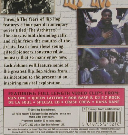 V.A.Through the Years of Hip Hop: Run DMC,Queen Latifah,Rob Base..., Urban Edge(WNRD 2152), FS-New, 02 - DVD-V - 20104 - 7,50 Euro