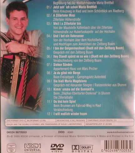 Pirchler,Marc: Weil i a Zillertaler bin, Koch(06024), D, 2005 - DVD-V - 20160 - 7,50 Euro