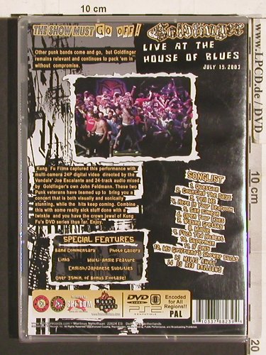 Goldfinger: The Show must go off !, FS-New, Kung Fu (78823-9), EU, 2004 Typ: DVD Best.-Nr.: 20257 Preis: 10,00 Euro