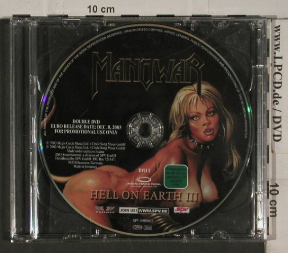 Manowar: Hell On Earth, Promo, No Cover, Steamhammer(80000623), EU, 2003 - 2DVD - 20252 - 10,00 Euro
