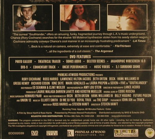 Southlander: Surreal - L.A. Times, FS-New, Electric DVD, Ab 18,16:9, 2004 Typ: DVD-V Best.-Nr.: 20018 Preis: 10,00 Euro
