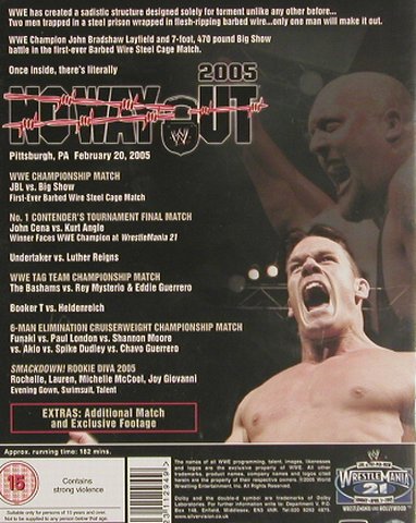 World Wrestling Entertainment: No Way Out 2005, Silver Vision(WWE1107), UK, 2005 - DVD-V - 20064 - 5,00 Euro