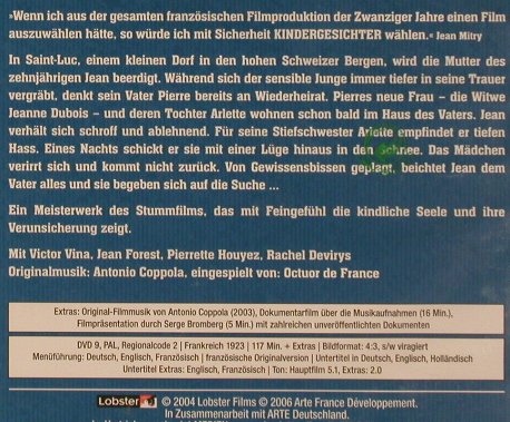 Kindergesichter: Ein Film von Jacques Feyder(1923), absolut/arte ed. (854), FS-New, 2006 Typ: DVD-V Best.-Nr.: 20155 Preis: 10,00 Euro