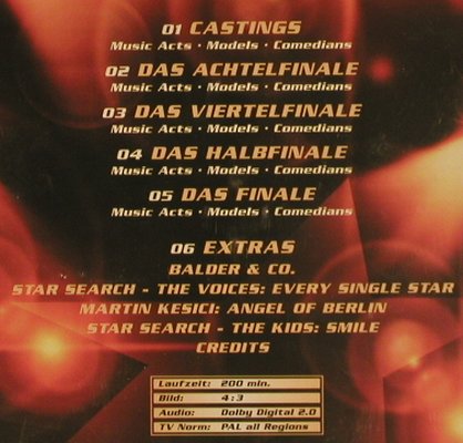 V.A.Best of Star Search: Das Beste aus der Show, FS-New, Polydor (9865591), , 2003 Typ: DVD-V Best.-Nr.: 20188 Preis: 7,50 Euro