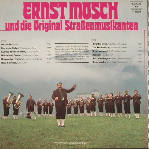 Mosch,Ernst & Orig.Strassenmusikant: Rosamunde 2, Telefunken(6.22026 AS), D, 1975 - LP - E4598 - 5,00 Euro