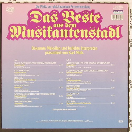 V.A.Das Beste aus d.Musikantenstadl: Slavko Avsenik...Karl Moik,12 Tr., Teldec(6.26722 BU), D, 1987 - LP - E4662 - 5,00 Euro