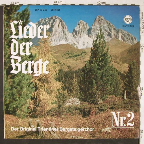 Trientiner Bergsteiger Chor,Orign.: Lieder Der Berge Nr.2, RCA(LSP 10 067), D,  - LP - E5866 - 9,00 Euro