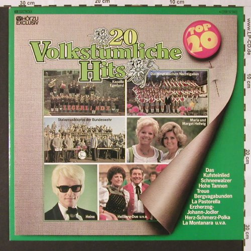V.A.20 Volkstümliche Hits: Heino, Hellber-Duo, HörZu(058-32 940), D,  - LP - E7336 - 5,00 Euro