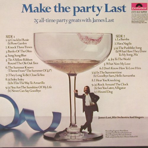 Last,James: Make The Party Last, Polydor(2371 612), NL,  - LP - E8089 - 9,00 Euro