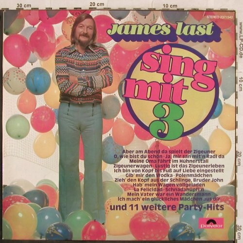 Last,James: Sing mit 3, Polydor(2371 542), D, 1975 - LP - E8395 - 7,50 Euro