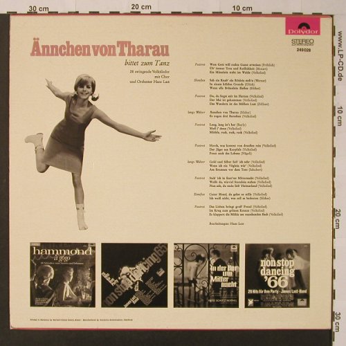 Last,James(Hans): Ännchen von Tharau bittet zumTanz, Polydor(249 028), D, 1966 - LP - F3628 - 12,50 Euro
