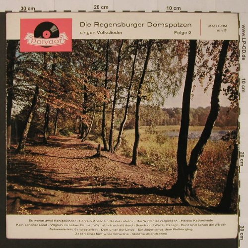 Regensburger Domspatzen: Singen Volkslieder Folge 2, Polydor(46 532 LPHM), D, 1962 - LP - F4057 - 9,00 Euro