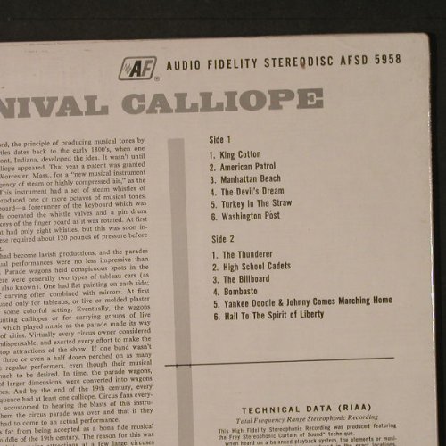 Circus Carnival Calliope: Paul Eakins, Gay 90s Village, Audio Fidelity(AFSD 5958), D(organ), 1957 - LP - F4431 - 9,00 Euro
