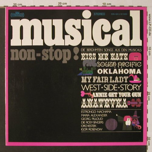 V.A.Musical Non-Stop!: Von Kiss Me Kate bis Anatevka,16Tr., Intercord(926-08 U), D,  - LP - F4497 - 6,00 Euro