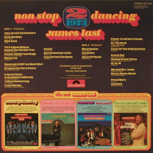 Last,James: Non Stop Dancing 2/1973, Polydor(2371 376), D, 1973 - LP - F4711 - 7,50 Euro