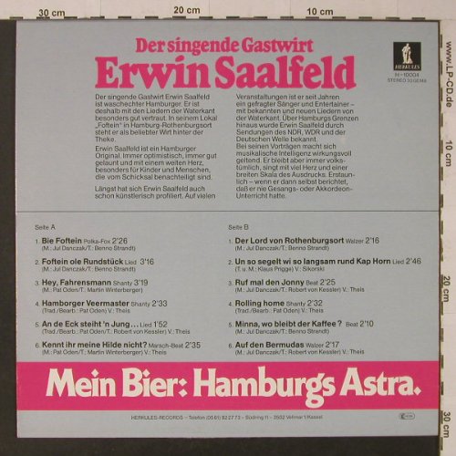 Saalfeld,Erwin: Der Singende Gastwirt, Herkules(H-10004), D,  - LP - F5485 - 9,00 Euro